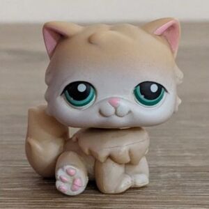 Cute Tan and Cream Cat Figurine